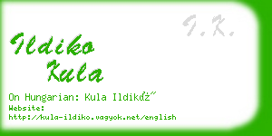 ildiko kula business card